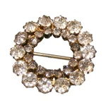 Victorian Brooch Paste Pin Double Circle Tube Hinge Vintage Jewelry 1". Fixed Price $39.00.