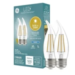 2 Ge Led+ 60-watt Daylight Bent Tip Dusk-to-dawn Leds W/standard Medium Base. Fixed Price $8.95.