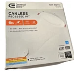 Commercial Electric 6 Pro Led Canless Recessed Light Adjustable Cct White Open. Fixed Price $9.89.