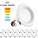 Luxrite 4 Inch Led Recessed Downlight 5 Color Options 2700k-5000k Etl 16-pack. Fixed Price $248.49.