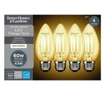 Better Home & Gardens Led 4.5w Soft White Decorative Light 4 Pk Open Box. Fixed Price $10.00.