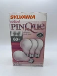 4x Sylvania Pink Light Bulb 60w Watt A19 Bulbs Usa Made Tickled Pinque Open Box. Fixed Price $39.00.
