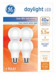 Led Light Bulbs, Daylight, A19 Medium Base, 5.5 Watts, 4-pk. - 93131941. Fixed Price $18.99.