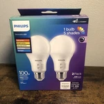 Philips Led Multi-cct Dip Switch 100w A19 2p: Dimmable 13.7-year Life - 1 Boxes. Fixed Price $15.00.