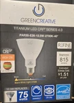 Greencreative Par30-e26 12.5w 2700k 40 Led Bulb Dimmable High Cri 815lm (16113). Fixed Price $8.75.