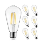 Brightown 6 Pack Led Edison Light Bulbs, 6w, Equivalent 60w, High Bright 2700.... Fixed Price $30.10.