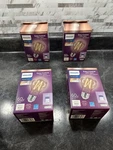 (4) Philips A19 Tunable Smart Wi-fi Led Bulb Clear 60w 9290030096 Lot Of 4. Fixed Price $25.00.
