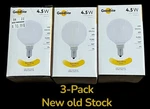 Goodlite G-20034 G16 E12 4.5w Globe Led Light Bulb Warm White ( 3-pack ) Nos. Fixed Price $24.99.