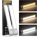 76 Led Motion Sensor Light, 2 Pack Usb Rechargeable Under Cabinet Lights. Fixed Price $19.65.