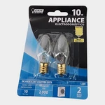 Feit Electric 10-watt C7 Appliance Light Bulb (2-pack). Fixed Price $14.99.