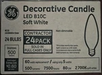 Ge Led 60 Watt Eq B10c Soft White Candle Light Bulb (24 Pack) - New. Fixed Price $24.97.