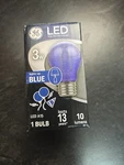 Led Party Light Bulb, A15, Blue, Soft White, 10 Lumens, 3 Watt. Fixed Price $8.99.