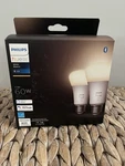 Philips Hue Smart 60w A19 Led Bulb Soft Warm White Light 800 Lumen 2 Pack Sealed. Fixed Price $28.00.