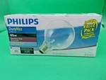 3 Light Bulbs 40 Watt Clear Phillips Duramax G25 Globe Decorative Vanity Sealed. Fixed Price $15.99.