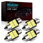 Yorkim De3022 Led Bulb Super Bright De3175 31mm 6chips, White Pack Of 4. Fixed Price $14.02.