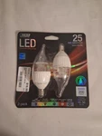 2 Feit Led 25 W Dimmable E12 Chandelier Lantern Bulbs 200 Lumens 3w 4 Pcks Aval. Fixed Price $8.50.