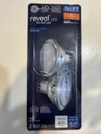 Ge Reveal 50w Replacement Led Hd Bulbs Mr16 12v Indoor Flood Gu5.3 Base 2-pack. Fixed Price $20.00.