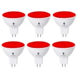 Bluex 6 Pack Led Mr16 Red Light Bulb - 6w (50watt Equivalent) Gu5.3 Bi-pin .... Fixed Price $14.90.