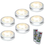 Starxing Puck Lights With Remote, Battery Operated Under 6pk, Natural White. Fixed Price $19.56.