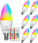 E12 Led Candelabra Light Bulbs 5w, Set Of 6 Pack, Rgb Cool White 5700k. Fixed Price $35.05.