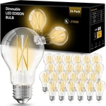 Volivo 24 Pack A19 Vintage Led Edison Bulbs, Dimmable, 60w Equivalent, High Brig. Fixed Price $63.98.