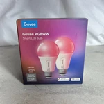 Govee 1000lm Rgbww 9w E26 Smart Led Bulb H6006 (2-pack). Fixed Price $18.00.