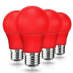 4 Pack Red Led Light Bulbs, A19 9w (60w Equivalent) Colored Party Bulb .... Fixed Price $16.89.