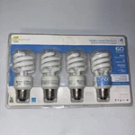 Ecosmart 14w Spiral Cfl Light Bulbs Daylight 800lm - 161 167 4-pack New Sealed. Fixed Price $47.95.