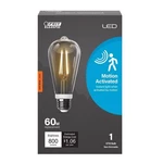 Feit St19 E26 Led Motion Activated Bulb Soft White 60w Equiv. Fixed Price $35.22.