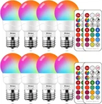 Melpo Led Color Changing Light Bulb With Remote Control, 5w 40w Equivalent, 500l. Fixed Price $38.66.