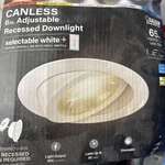 Feit Electric 3009820 6 In. 65w Aluminum Led Canless Recessed Downlight, White. Fixed Price $10.00.