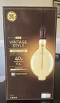 Ge Large Vintage Led Amber Glass Light Bulb, 2000k E26 Dimmable, Decorative Bt56. Fixed Price $9.69.