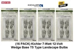 Kichler 7-watt 12-volt Wedge Base T5 Type Landscape Bulbs 0805262 (16 Pack). Fixed Price $12.42.
