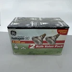 Ge Halogen 90 Floodlight Outdoor 2-bulb Pack 29529 Par38/90 Watts New Sealed. Fixed Price $27.50.