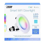 Feit White 5.1 In. W Aluminum Led Smart-enabled Dimmable Recessed Downlight 8. Fixed Price $20.95.