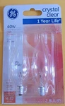Ge Crystal Clear Ceiling Fan Light Bulbs 40w No.. Fixed Price $9.99.