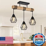 Feanron 3-lights Farmhouse Dining Room Pendant Light Fixtures Over Table, Rustic. Fixed Price $85.71.