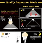Motion Sensor Led Light Bulb 9w A19 Pir Builtin Ir 60w Equivalent Bright 810 Lum. Fixed Price $20.08.