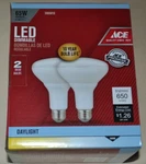 Nos! Ace Led Dimmable Floodlight Br30 Bulb 10.5w/65w Equivalent, 2-pack. Fixed Price $4.99.