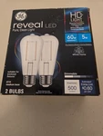 Ge Reveal Pk 00105876 1 Led Hd Light Bulb 2 Pack Advanced Technology. Fixed Price $13.00.