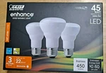 3 Pack Feit Enhance 45 Watts Uses 5 R20 Led Bulbs Dimmable Soft White. Fixed Price $15.95.
