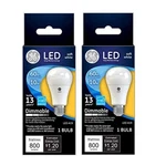 Ge A19 E26 (medium) Led Bulb Soft White 60 Watt Equivalence 2 Pack. Fixed Price $10.99.