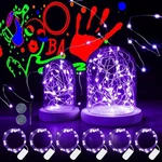 Omika 6 Pack Black Light Fairy Lights Battery Operated, 7ft 20led Uv Chris. Fixed Price $28.95.