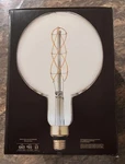 Large 8" Ge Vintage Style Amber Glass Warm Candle Light Bulb 40w Led G63 Edison. Fixed Price $34.00.