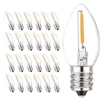 Genixgreen 25x C7 Led Bulbs, 0.5w 2700k E12 Dimmable, Edison Night Light Clear. Fixed Price $31.48.