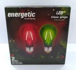 Energetic Led 2w Clear Glass Light Bulbs Red & Green Christmas Decorations 2 Pk. Fixed Price $9.00.
