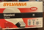 Vintage Sylvania 130v 60w A19 Standard Light Bulbs 4 Pack Nos. Fixed Price $36.50.