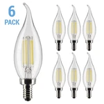 6 Pack Satco S21304 Led Filament 120v 5.5w Ca11 Dimmable Candelabra E12 2700k. Fixed Price $34.99.