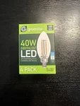 Greenlite 4 Pack 4w - 40w Equivalent, Dimmable Chandelier Bulbs Led Soft White. Fixed Price $6.99.