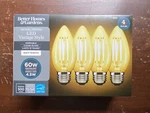 Better Home & Gardens Led Vintage Style Soft White 4 Bulbs 60w Dimmable Med Base. Fixed Price $11.95.